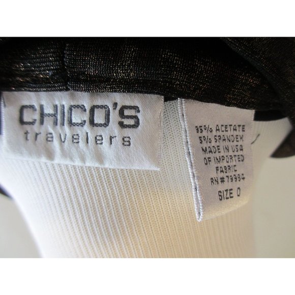 CHICOS TRAVELERS BROWN AND GOLD ZEBRA STRIPED JACKET SIZE 0 - Picture 3 of 5